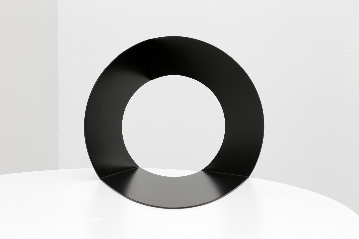 Felice Varini, ‘Cercle noir’, 2013, raw iron sheet laser cut and painted black