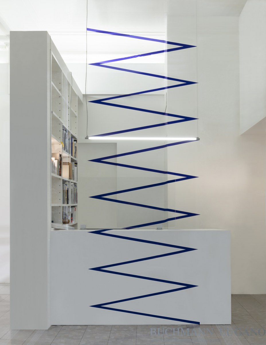 Felice Varini, ‘« Lignes brisées au néon » ’, 2021, acrylic paint