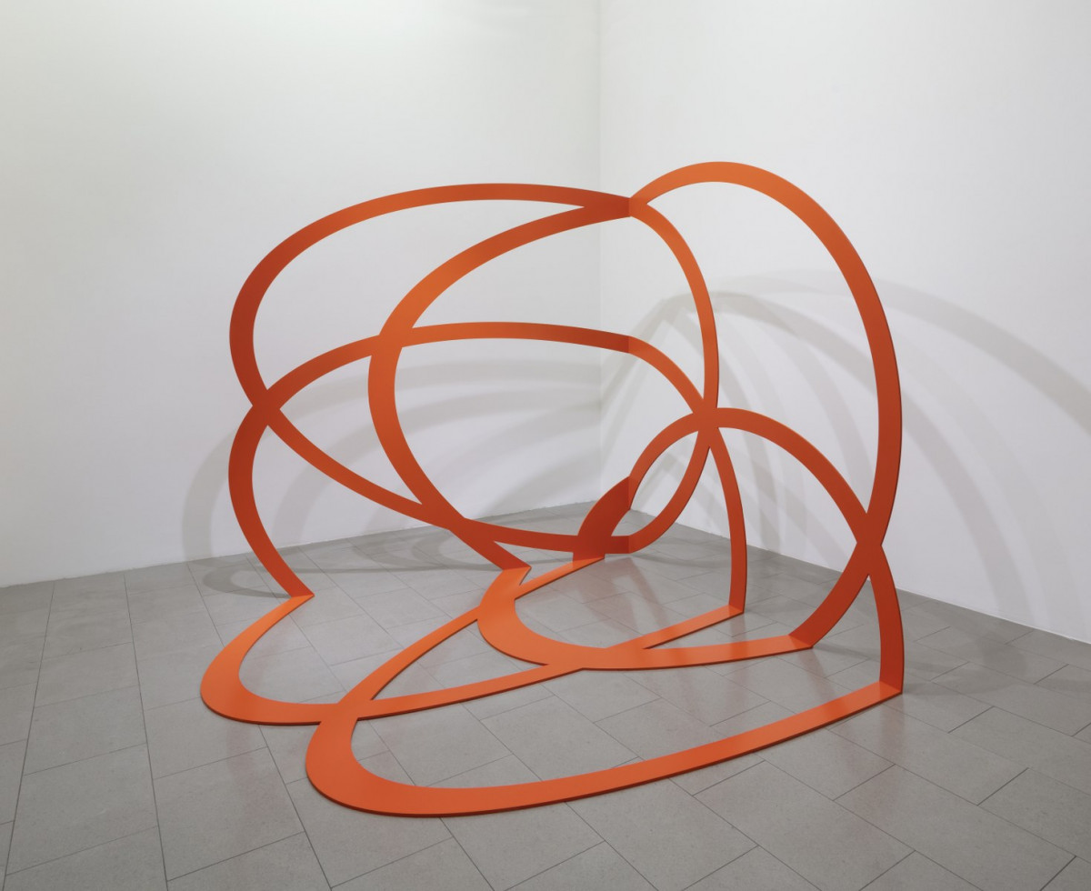 Felice Varini, ‘« Quattro cerchi nel quadrato » ’, 2021, painted lacquered steel